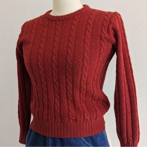 Vintage 70s red knit sweater